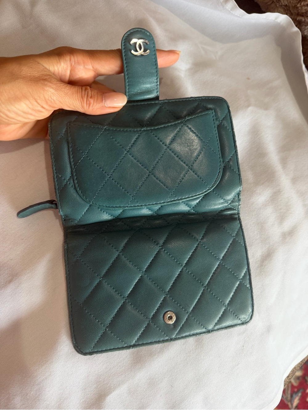 Authentic Chanel Classic Quilted Lambskin Wallet on Chain (WOC) - Picture 13 of 17